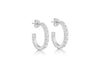 SILVER WHT Crystal HOOP E/Ring