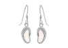 Sterling Silver Mother of Pearl Flip Flop Drop Earrings