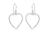 SILVER Fancy  HEART DROP E/Ring