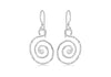 SILVER RND SPIRAL WIRE DROP ER9