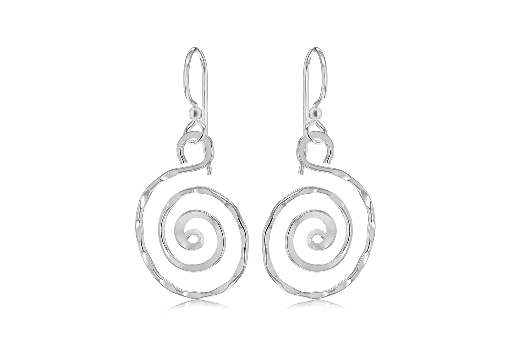 SILVER RND SPIRAL WIRE DROP ER9