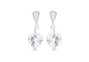 SILVER WHT RY HEART DROP ER9