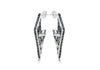 Sterling Silver Marcasite & Mother of Pearl Drop Earrings 