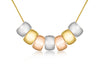 Sterling Silver 3-Tone Luky Rings Pendant