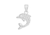 Sterling Silver Crystal Dolphin Pendant