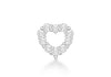 Sterling Silver Zirconia  Heart Slider Pendant