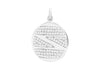 Sterling Silver Zirconia  Round Pendant