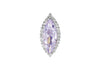 Sterling Silver White Marquise Zirconia Cluster Pendant