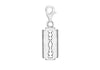 Sterling Silver Razor Blade Lobster-Clasp Charm