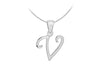 SILVER RHOD DIA V INITIAL Pendant