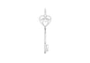 SILVER HEART LOVE KEY Pendant