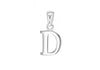 Sterling Silver 10.8mm x 20mm 'D' Initial Pendant