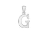 Sterling Silver 10.4mm x 20mm 'G' Initial Pendant