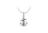 Sterling Silver Oxidised Rope Wrap Anchor Pendant