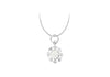 Sterling Silver 12.3mm x 21.2mm White Enamel Snowflake Pendant