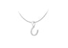 Sterling Silver 0.10ct Diamond Horseshoe Pendant