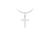Sterling Silver 13.7mm x 26.3mm Plain Cross Pendant