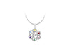 SILVER SWIRL +Zirconia  Pendant