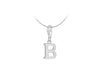 Sterling Silver Initial 'B' Lob Pendant