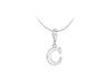 Sterling Silver Initial  Lob Pendant