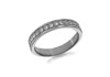 Sterling Silver Black Rhodium Plated 4mm Dot-Patterned Band Stacking Ring
