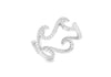 Sterling Silver White Zirconia Wave Ring
