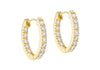 Sterling Silver Gold Plated Zirconia  Set Small Oval Earrings