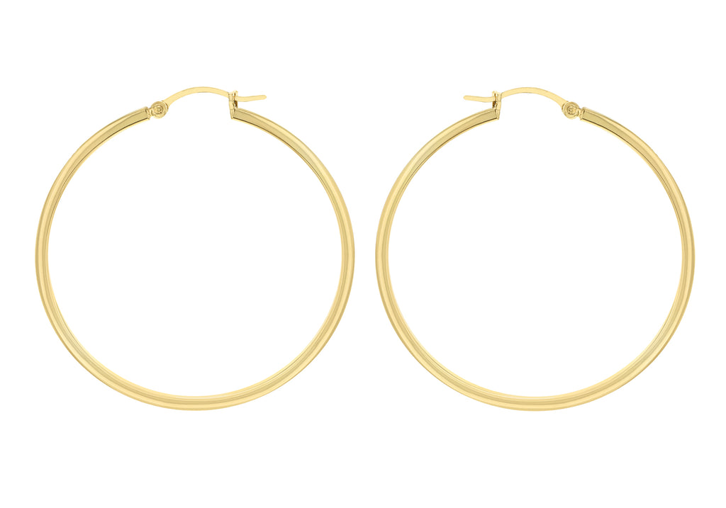 Sterling Silver Yellow Gold Plated Creole Earrings