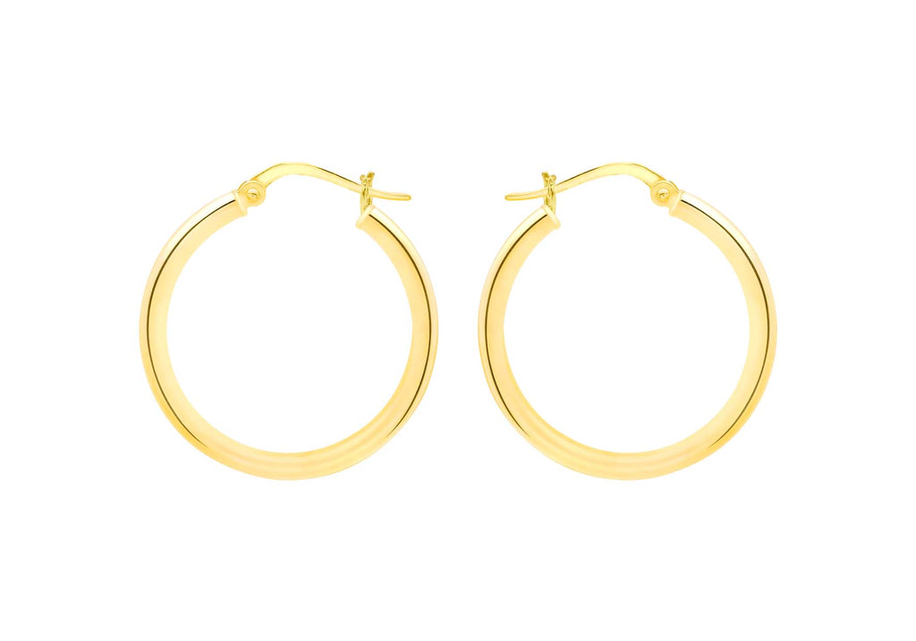 Sterling Silver Yellow Gold Plated Creole Earrings