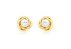 9ct Yellow Gold Solenne Pearl Knot Stud Earrings
