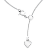 Sterling Silver Heart Tag Adjustable Snake Slider Chain 20"