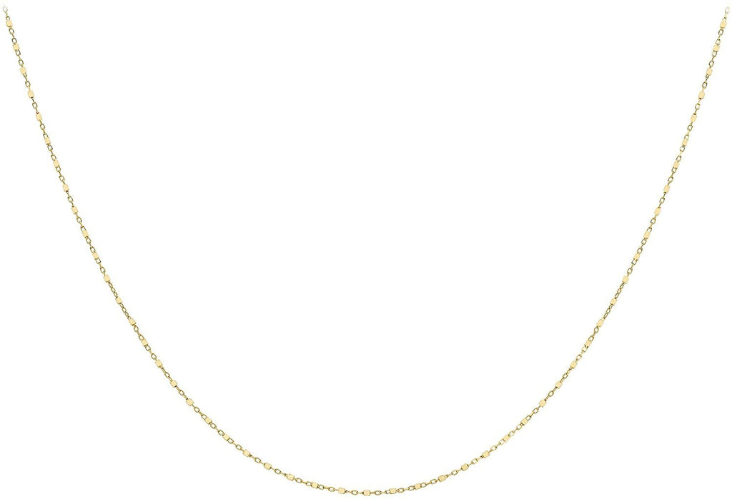 9ct Gold Yellow Gold Cube Link Trace Chain