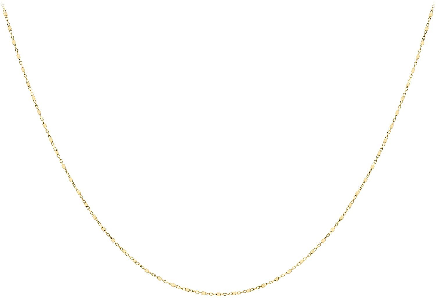 9ct Gold Yellow Gold Cube Link Trace Chain