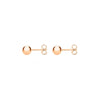 18ct Rose Gold 3mm Ball Stud Earrings