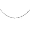 9ct White Gold 14 Prince of Wales Slim Necklace Chain