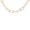 Sterling Silver Yellow Gold Plated Twist Link Paper Chain